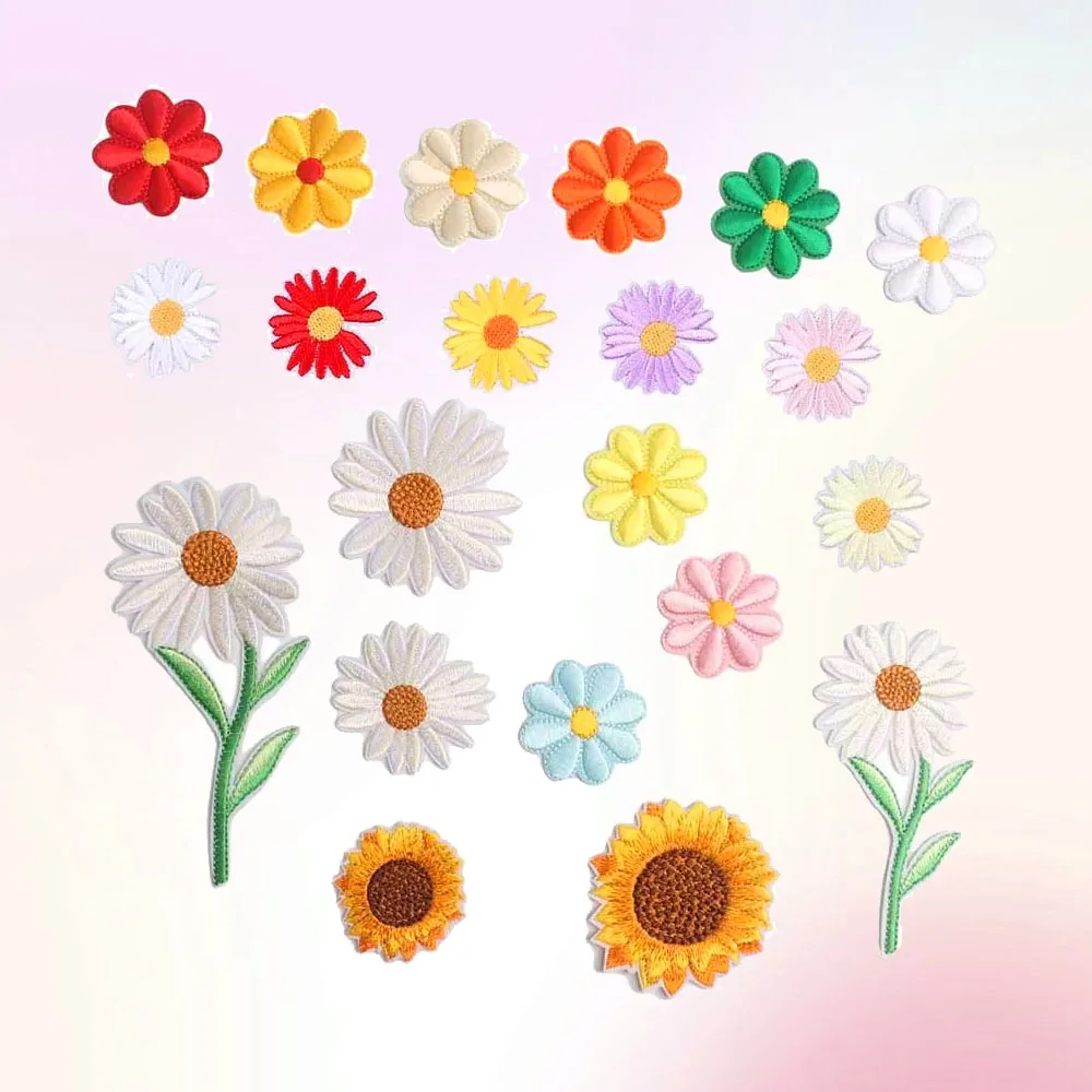 8 Patchs Brodés Fleur Rose - à Coudre Sur Jeans, Vêtements, Sacs - DIY Déco