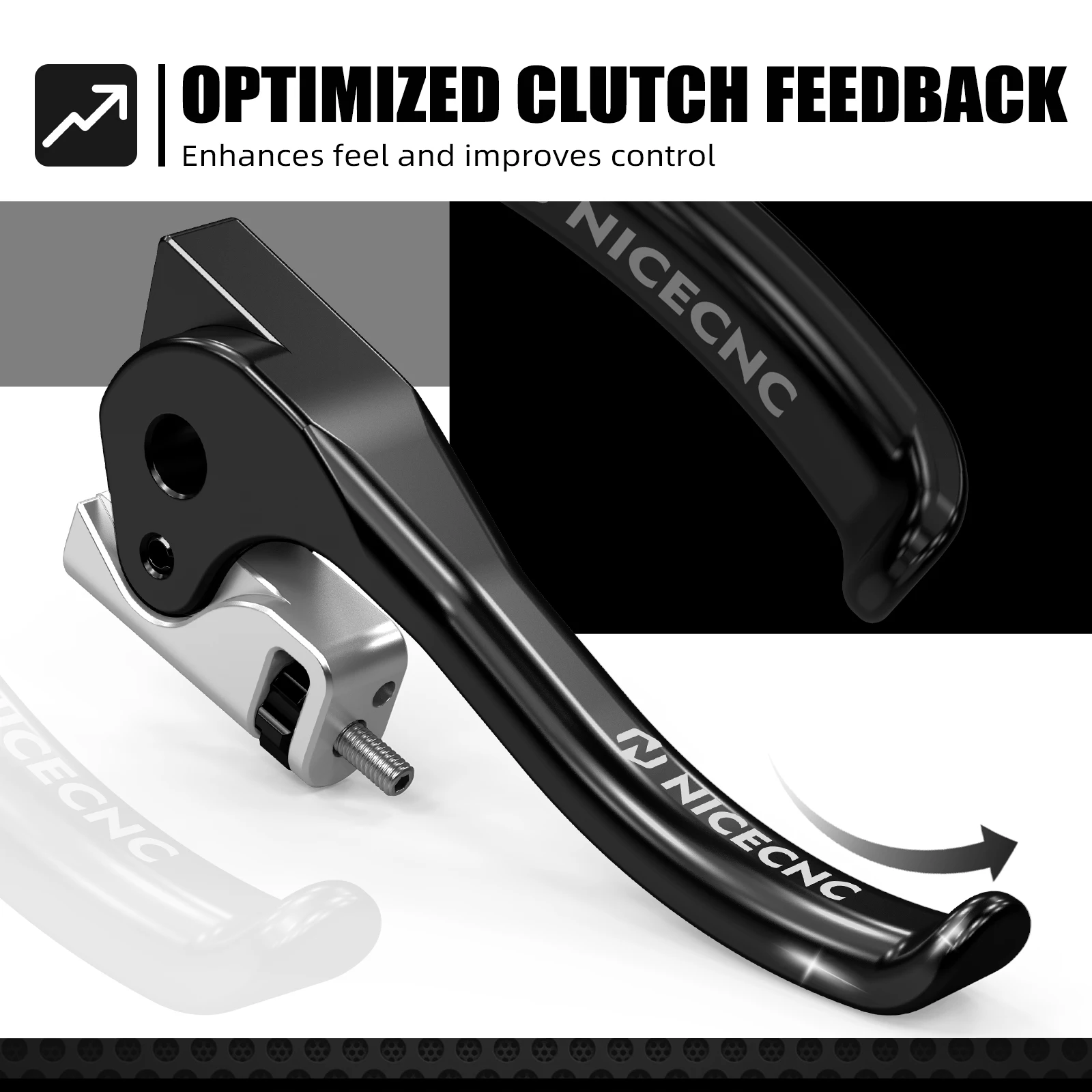 Levier De Moto Noir Anodisé Haute Qualité NICECNC Levier D'embrayage Rouge Shorty Compatible Avec Beta Shorty Clutch Lever Compatible Beta Ktm Husqvarna