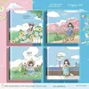 108k square blank rubber cover book-happy girl
