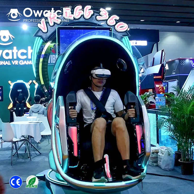 360 Degree Rotation VR Motion Chair 9D Virtual Reality Simulator Fashion Design Indoor Outdoor Shopping Malls Airports PC Metal