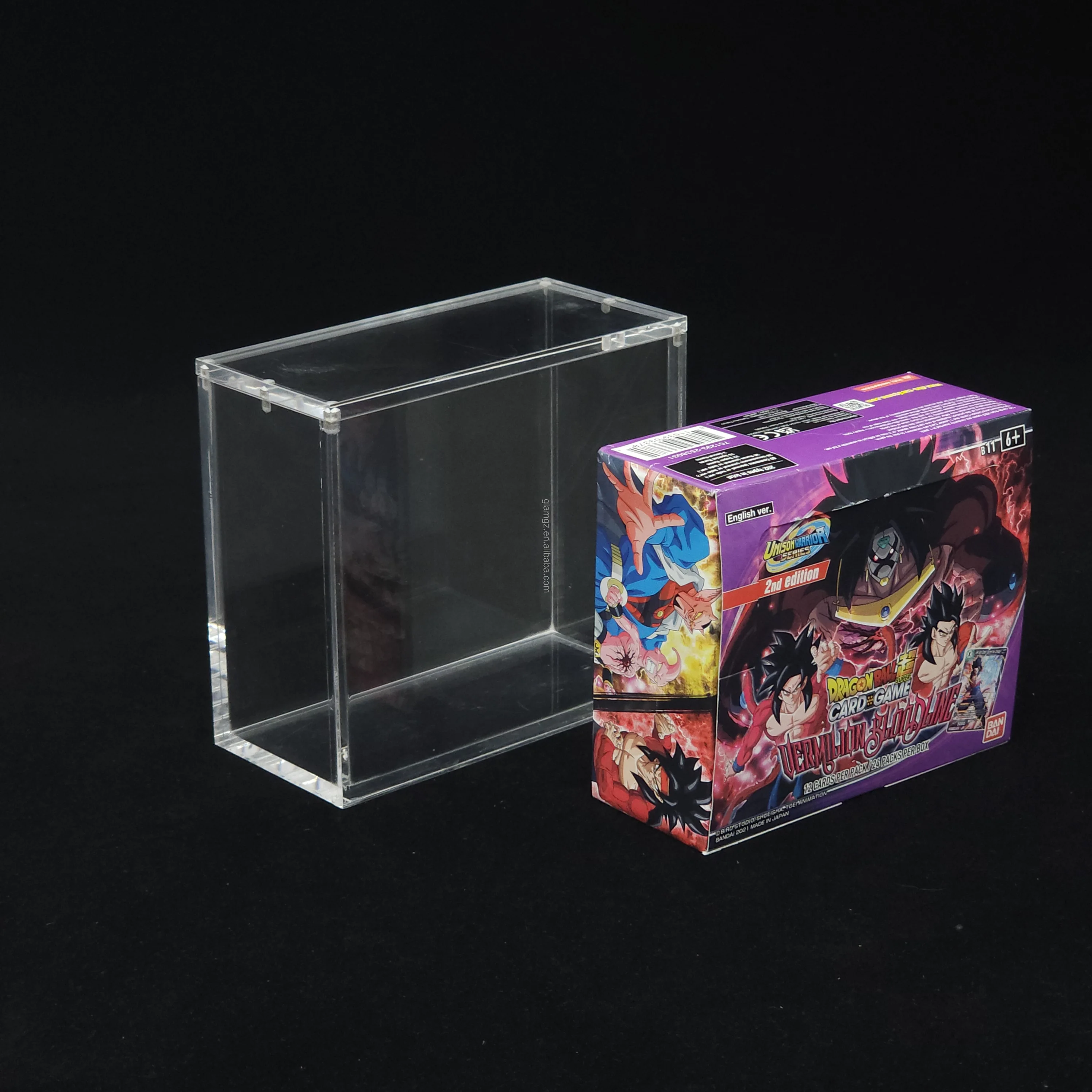 Transparent Acrylic Pokemon Etb Box Protector Elite Trainer Case Protector Display with Strong Magnet Top Lid