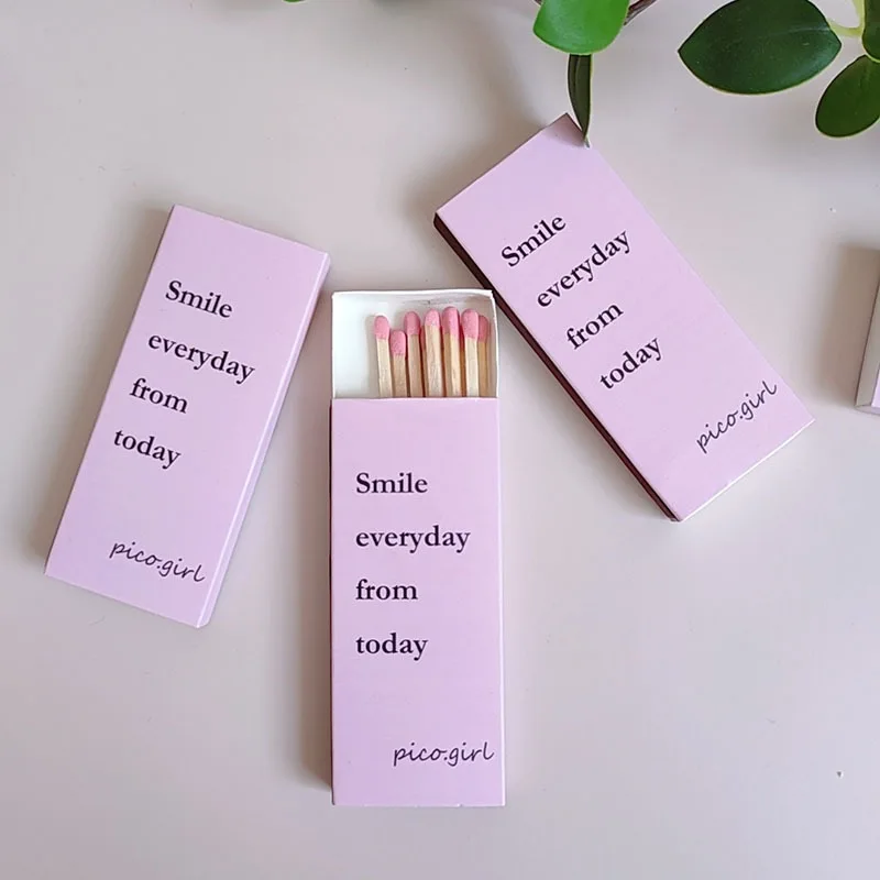 Matchbox Cheap Bulk Safety Matches Custom Wholesale Safety Pink Matches Box Safety Match Box With Stick