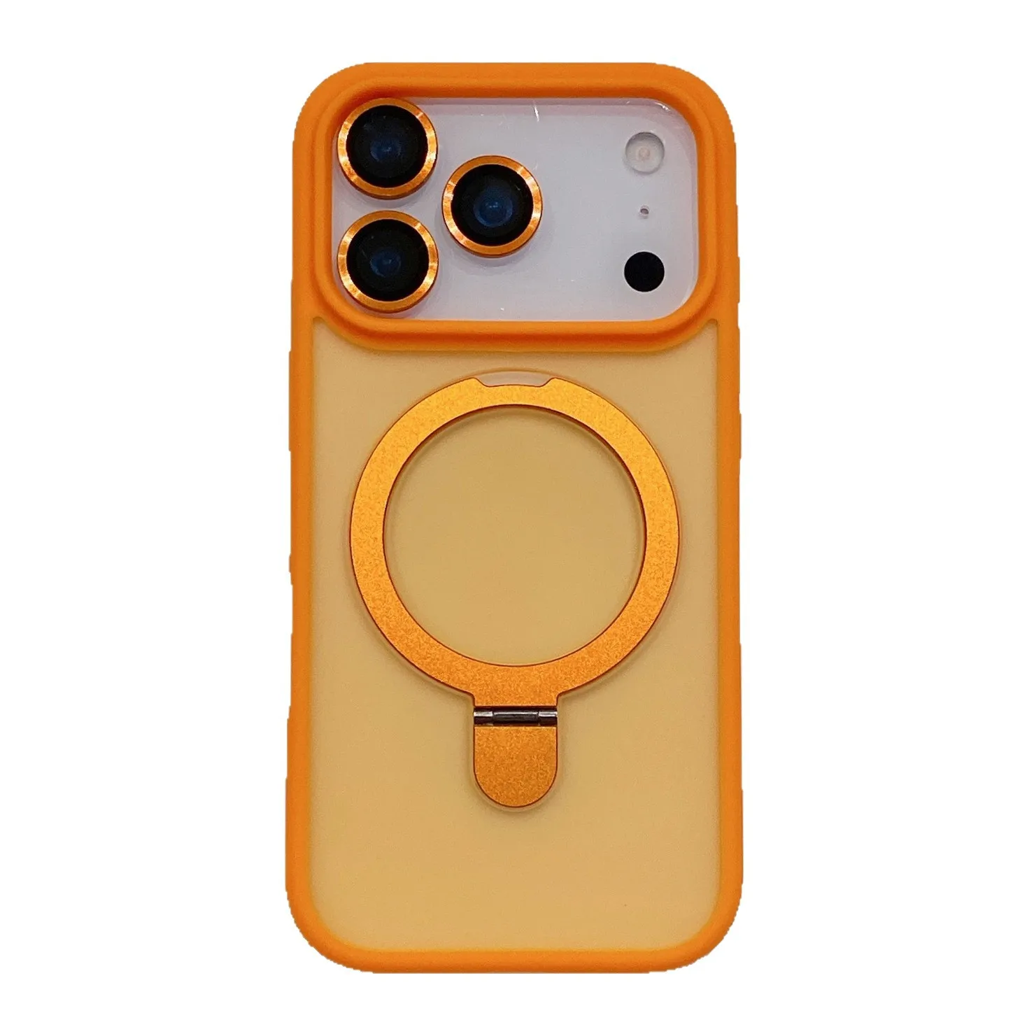 product laudtec stand protection case shockproof lens holder magnetic transparent matte phone case for iphone 16 for apple 17 promax 15-2