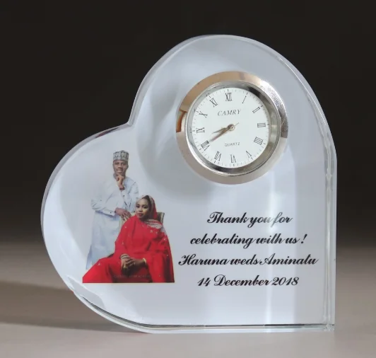 
 Часы для украшения дома, сублимационные часы, персонализированные часы с хрустальным сердцем  