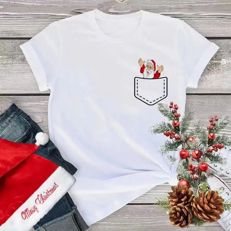 Camiseta Con Estampado De Bolsillo De Feliz Navidad,Nuevo Diseño 2019 - Buy 2019 Nuevo Diseño Feliz Navidad Bolsillo Impresión Camiseta Product Alibaba.com