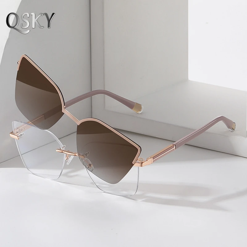 2025 Polarizing Clip on Frames Anti Blue Light Clip on Eyeglasses - Main Image