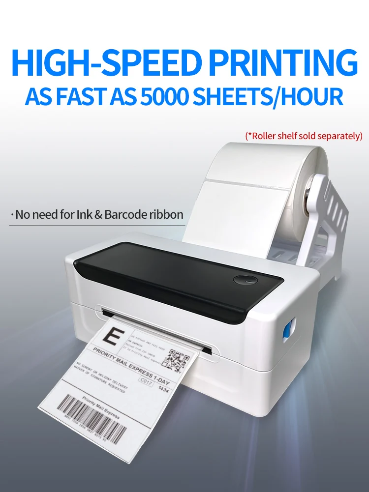 GTCODESTAR USB Thermal Label Printer 4x6 Shipping Bluetooth Printer Wireless Shipping  Address Sticker Printer with Label Holder