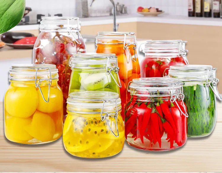 Cheap Wide Mouth Glass Small Candy Canning Jar With Wire Snap Lid Favor