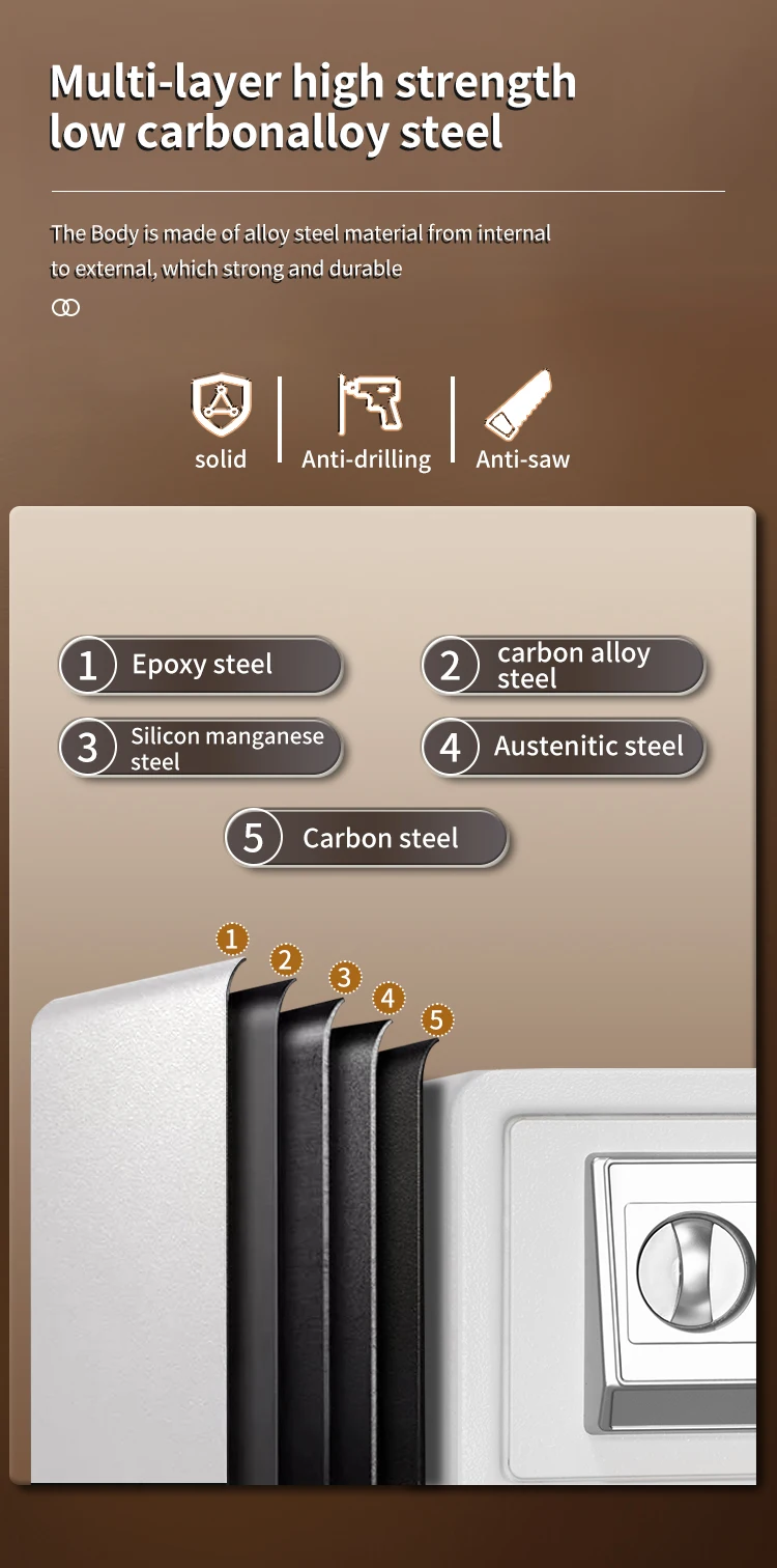 CEQSAFE Custom Mini Money Jewelry Digital Electronic Lock Safe Box Home Safe Box with Lock manufacture