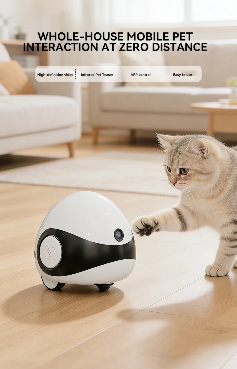 Intelligent Laser Cat Teaser with Camera Wireless Remote Pet Companion & Home Security Monitor supplier