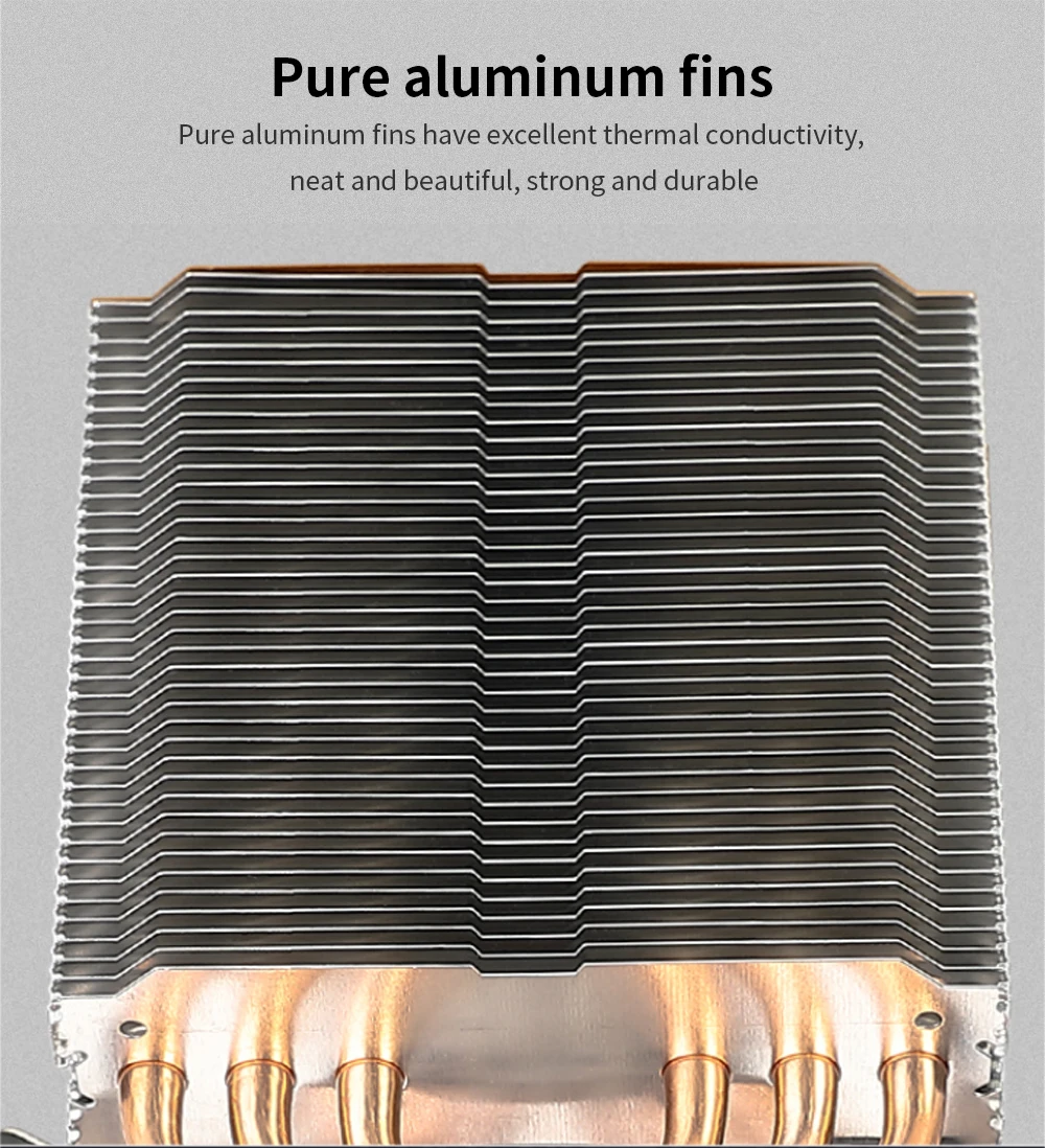 4 Pin PWM RGB Cooling Fan 6 Heat Pipes PC Radiator for Intel LGA 1150 ...