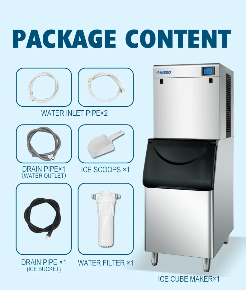 High Efficiency Commercial Ice Machine Maker Snow Ice Cube Making