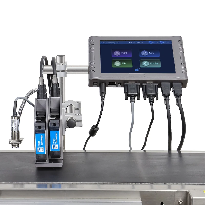 TIJ Expiry Date Batch Lot Number Code Online Inkjet Printer Automatic Ink Spray Inkjet Coding Machine