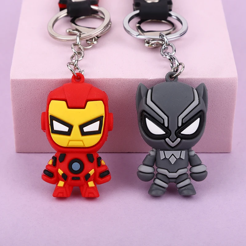 Hot Selling Avengers Key Chain Cartoon Animation Super Hero Doll Marvel