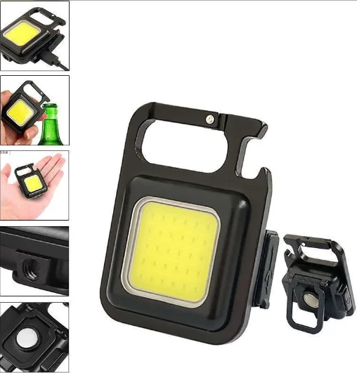 Уличный портативный Сверхмаленький светодиодный мини-фонарик для кемпинга с ручной зарядкой Type-C и цепочкой для ключей