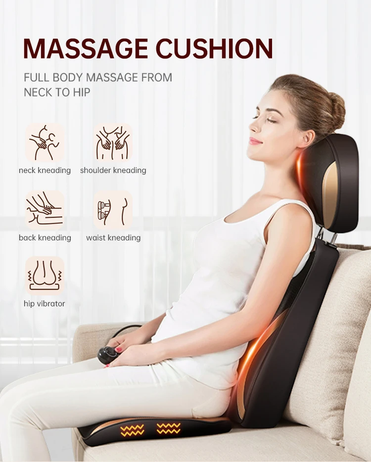 Office Chair Massager Pad Shiatsu Neck And Back Massage Chair Pad With