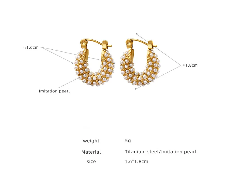 Fashion Elegant Stainless Steel U Shape Clip On Earrings 18k Gold ...