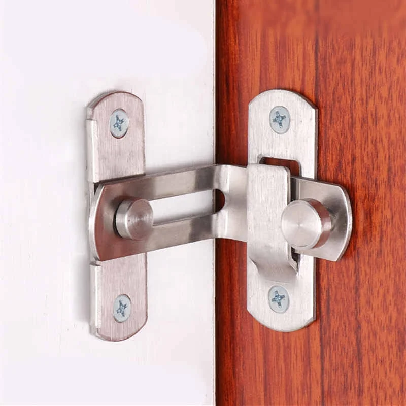 Latch Large Dedicated Door Latches and Catches Barn Door Lock Right Angle Curved Door 1 Pcs Flip Door Sliding Latch 90 Degree Stainless Steel Latch 