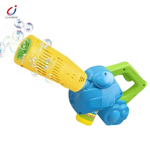 Chengji Bubble Leaf Blower Bubble Gun Toy Set Kids Summer Outdoor Playing Plastic Electric Porous Bubble Leaf Blower