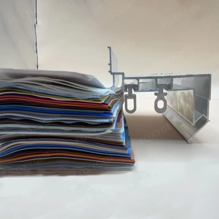 product customized stretched ceiling film tension fabric curtain aluminum profile track for curtain-4