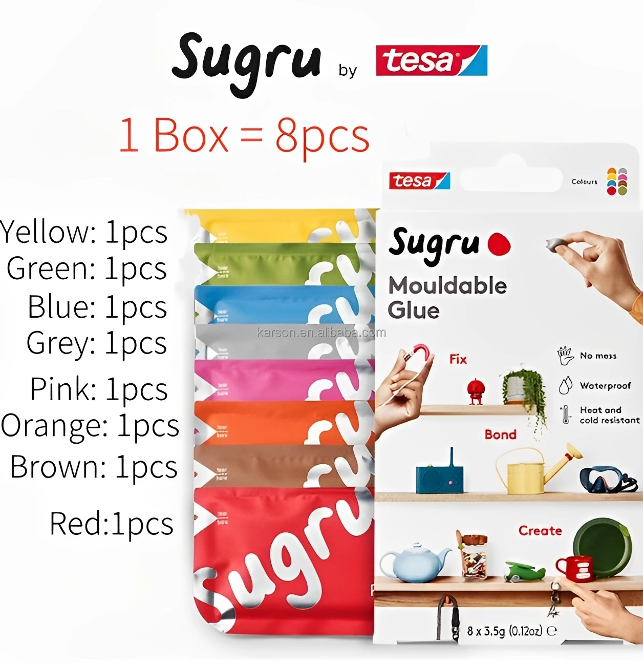 Sugru for Tesa Universal Silicone Repair Plasticine Single Sided Adhesive Side Clay Shape for Masking and Data Line Repair