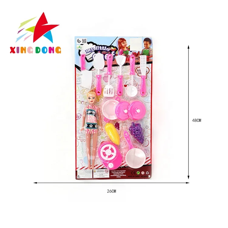 custom cheap  plastic pretend playing educational kitchen toy for girls