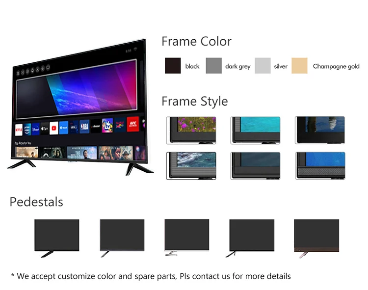 4k Led Tv 50inch Television Android 13 Smart Tv 50 55 65 Inches Hotel ...
