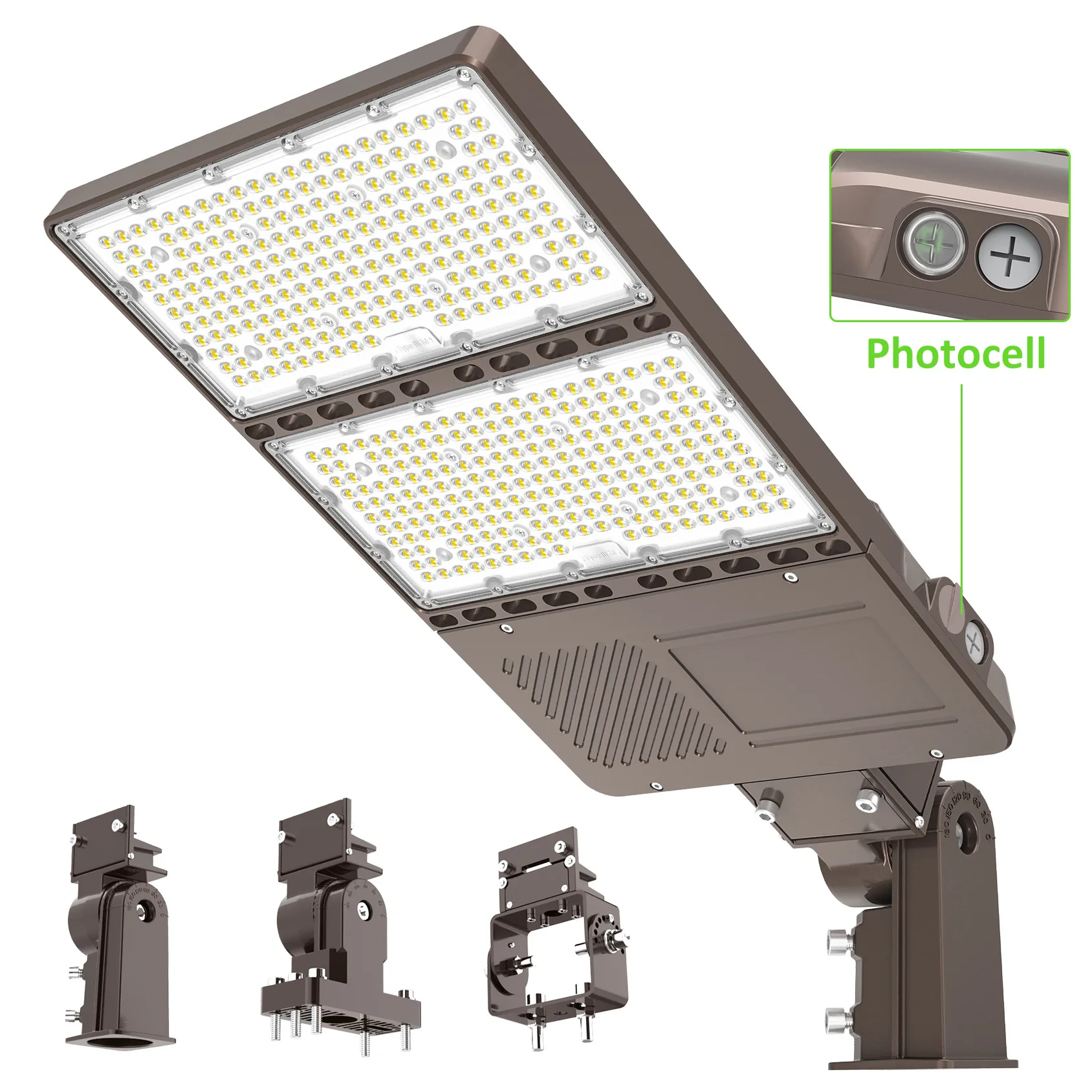 Pro UL DLC Certificatum 150W-320W Aluminium Corpus Shoebox LED Strata Lumen IP65 Nota AC 5-Anni Garantia pro Exteriore Horto Viarum Usum