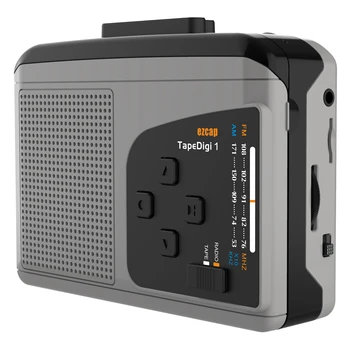 ezcap234 TapeDigi 1 Cassette Converter Record Audio from AM FM Tapes Voice to TFMicro SD Card Walkman Cassette Player