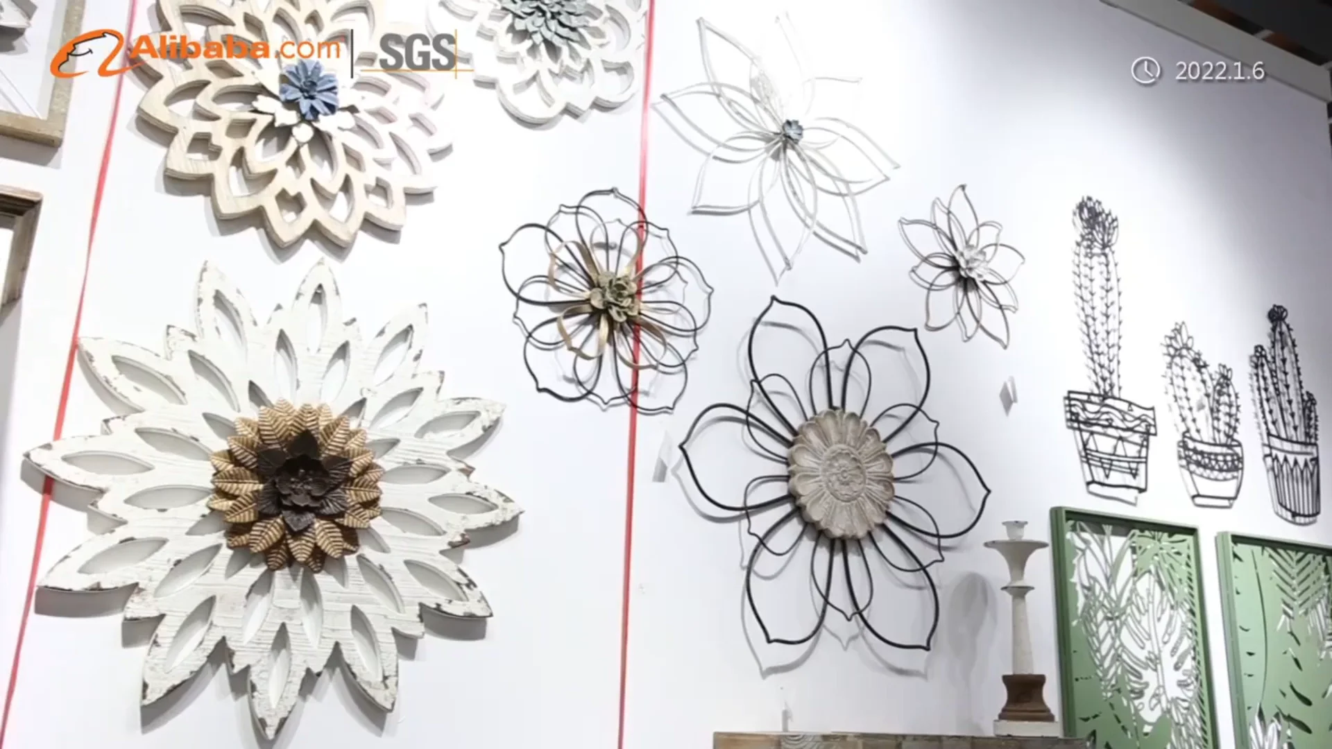 Retro Handmade Wooden Wall Decor Round Frames Antique White Wood Carved