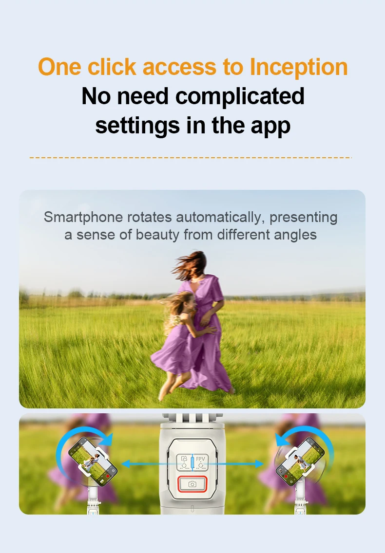 Single Axis Smartphone Holder A10 Built In Extension With Remote And