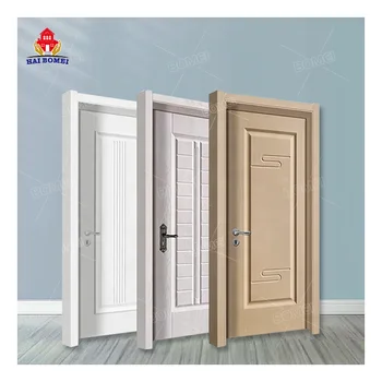 China WPC Waterproof Bedroom PVC ABS WPC oak Interior Doors With Door Frame