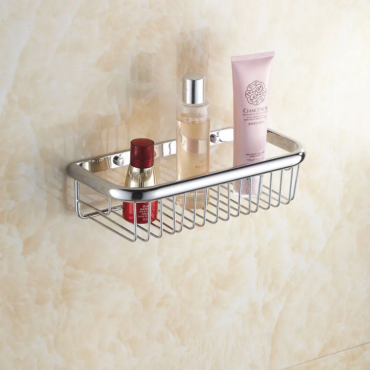 High Quality Brass Shower Shelf Shower Caddy Basket Bathroom Shampoo Holder