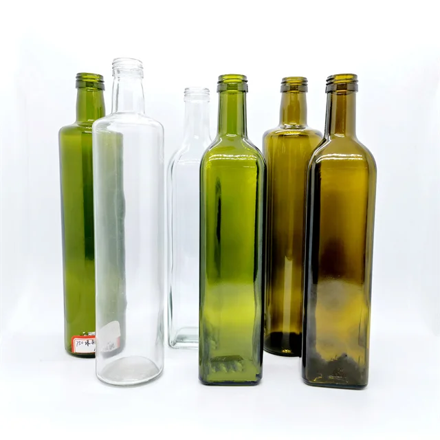 Günstige 750ml 1l Leere Glasflaschen für Olivenöl Marasca Quadratische Flasche für Natives Olivenöl mit Kunststoff-Aluminium-Verschlüssen| Alibaba.com