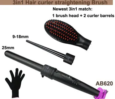 AB620 3in1 hair curlers straightening brush