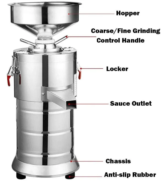 Машина для приготовления арахисового масла, электрическая зерновая шлифовальная машина, устройство для приготовления арахисового масла, шлифовальная машина для кунжутного соуса, домашний коммерческий, 110 В, 15 кг/ч, 1100 Вт