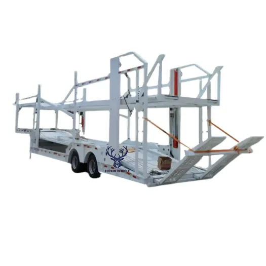 2 Axles 3 Axis Double Deck Transport 6 Auto Electric Car Carrier Trailer 8 Car Hauler Truck Utility Semi Trailer