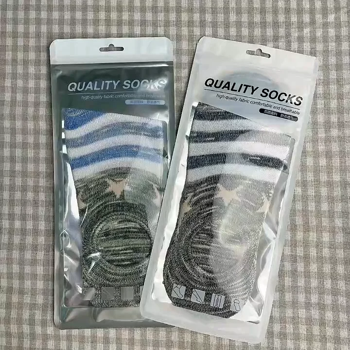 Custom Matt Transparent Zipper Ziplock Resealable Lengthened Socks
