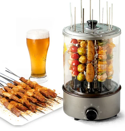 Electric Grills Automatic Rotating Barbecue Machine Small Kebab Machine Home Interior Smokeless BBQ Temperature Control