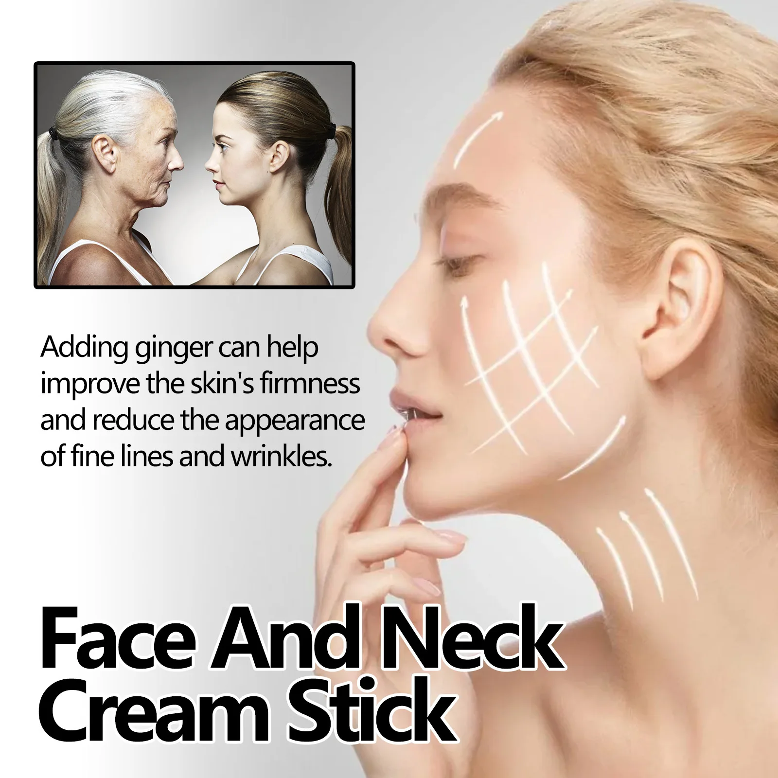 EELHOE Skin Care Moisturizing Lifting Firming Anti Aging Brightening Turmeric Vitamin C Facial Neck Cream Stick