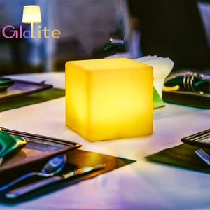 Wholesale Modern LED Table Lamp for Bedroom & Restaurant Bar Rechargeable E27 Base Remote Control Decorative Light Cube