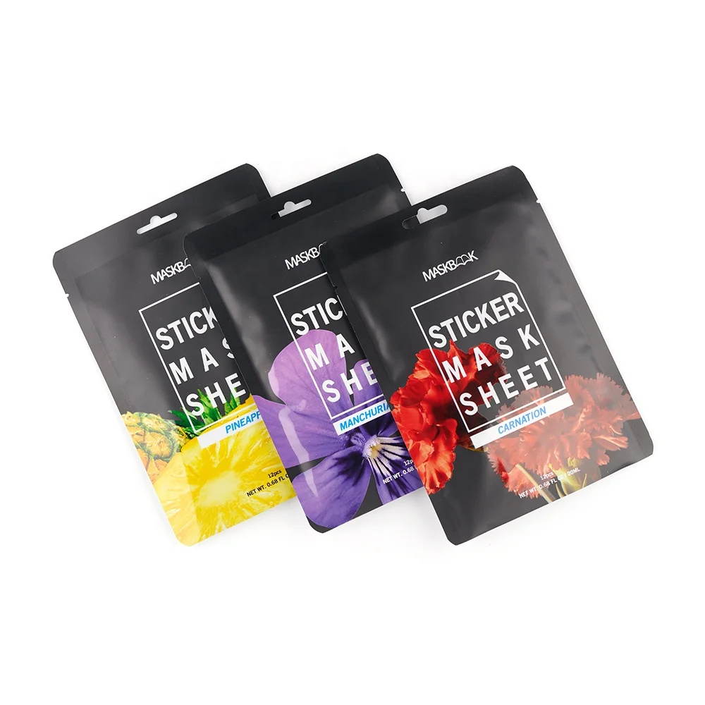 Cosmetic Package Face Sheet Mask Aluminum Foil Bag With Custom LOGO Design Printing
