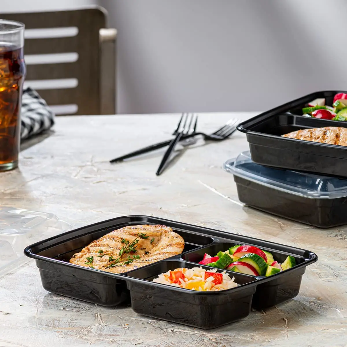 Takeout Plastic To Go Container With Lids Microwavable Food Storage Lunch Box Buy Plastic