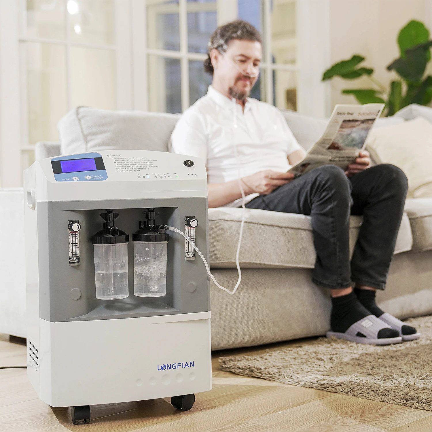 AIAI Medical - あ ネブライザー付き高濃度デュアルフロー医療用酸素濃縮器