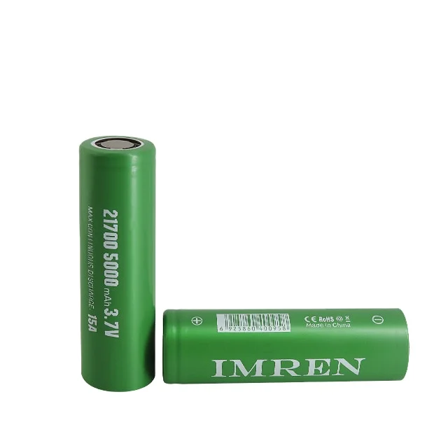 21700 5000mAh 15A 3.7v Li-ion battey  for e bike  Rechargeable flat top 21700 Batteries from IMREN