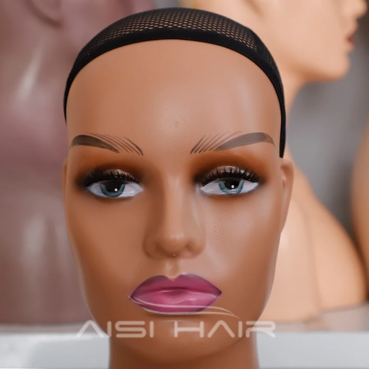 Aisi Hair Female Mannequin Training Head With Shoulder Hair Styling