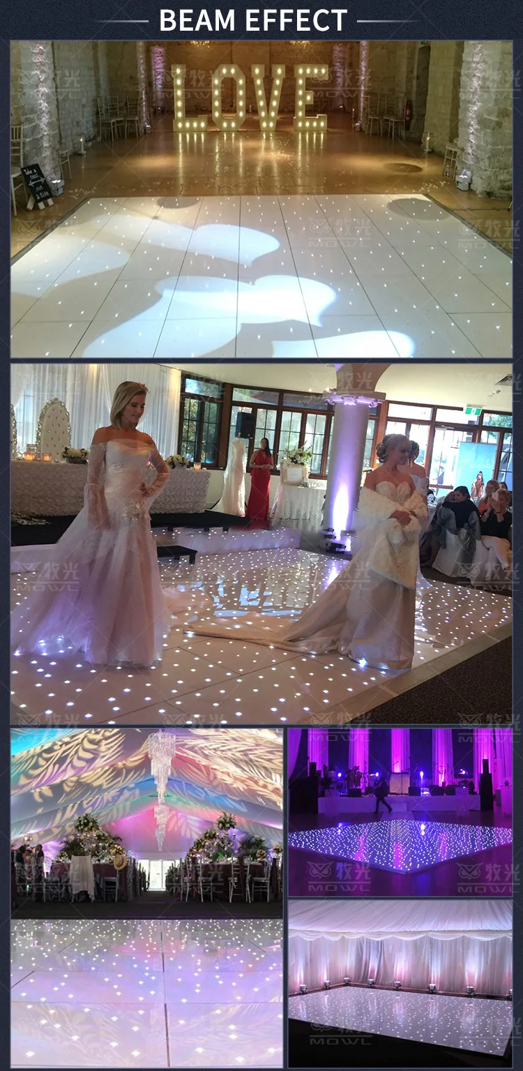 White Black Star Starlit Starling Dance Floor Wedding Wireless