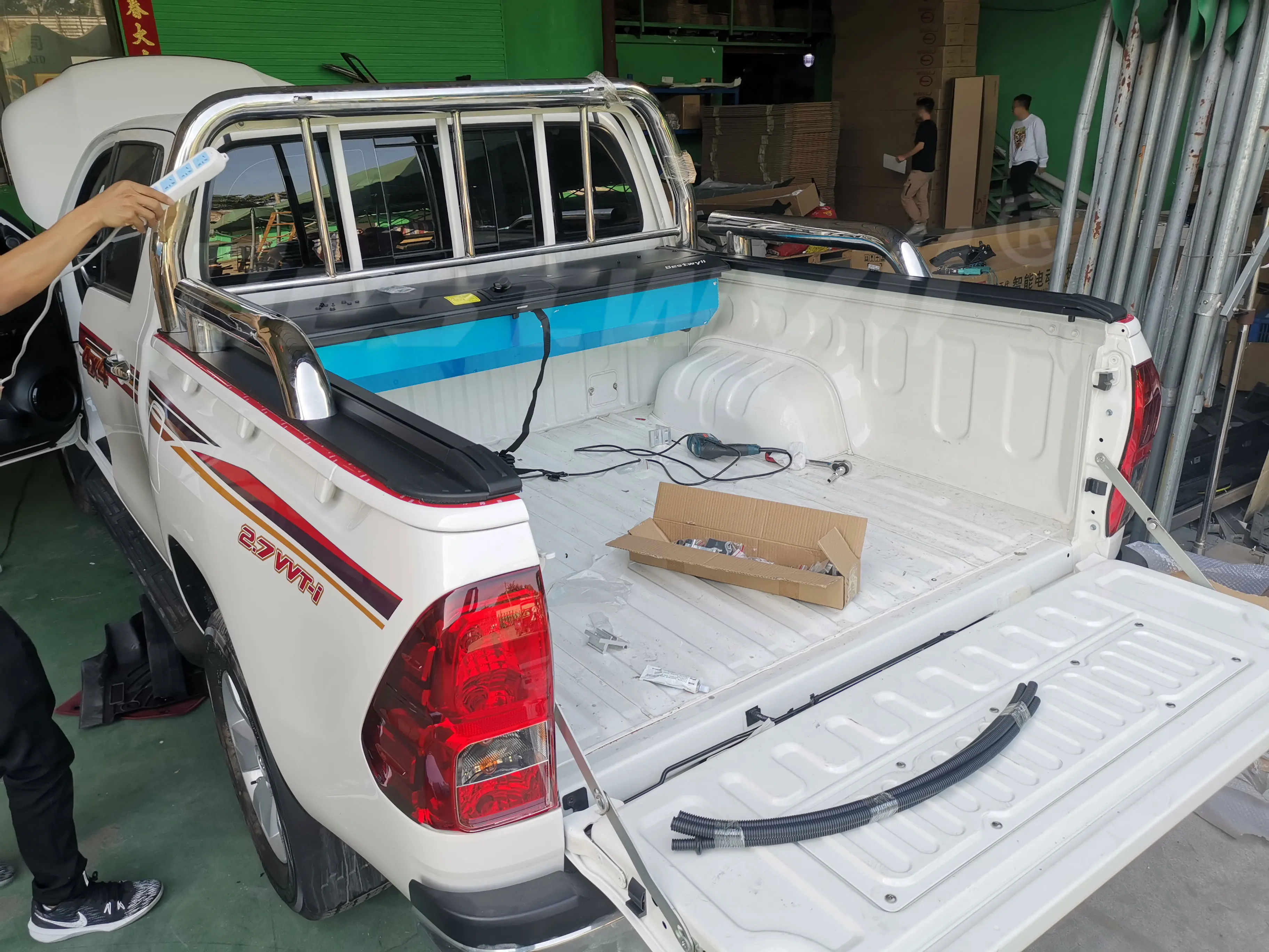 Bestwyll Pickup Truck Bed Manual Box Retractable Tonneau Cover For 2015