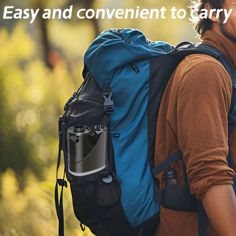 PCMOS Air Pump Mini Portable 3-In-1 Outdoor Camping Lantern Vacuum Pump Electric Inflator Air Compressor - view 5