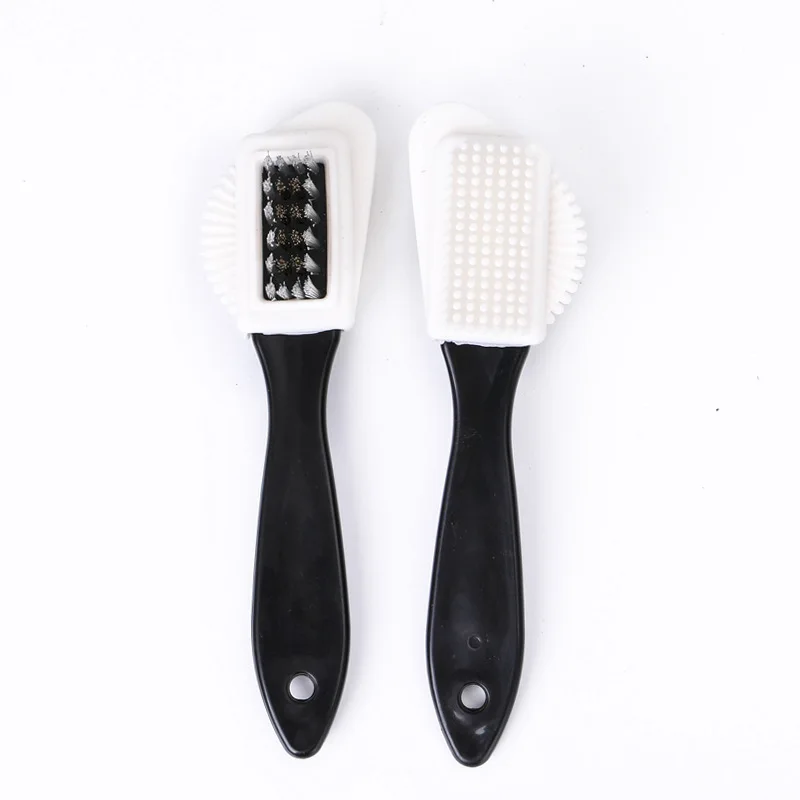 QY Double Sided Shoe Brush Cleaning and Decontamination Copper Suede Leather Shoes